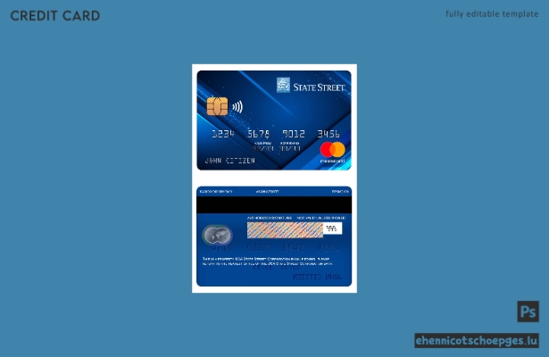 USA State Street Corporation Bank Mastercard Beispielvorschau